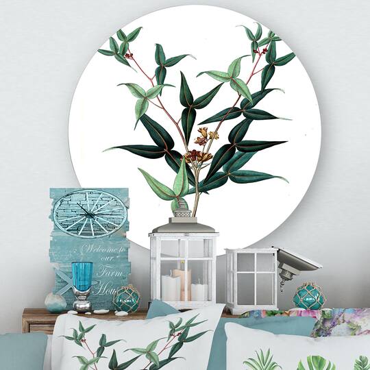 Designart - Vintage Green Leaves Plants VIII